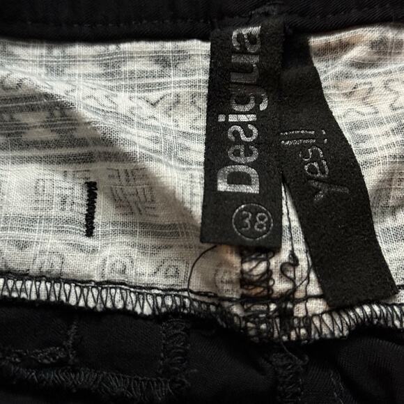 Desigual Black Embroidered Butterfly Skirt Women’s Size 38 Boho Patchwork - Picture 5 of 8